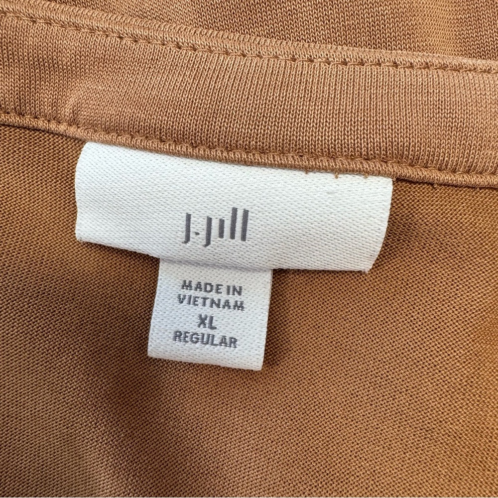 J. Jill Boxy Slinky Knit Blouse Top Women’s XL Neutral Travel Modal Blend Safari - Picture 9 of 11